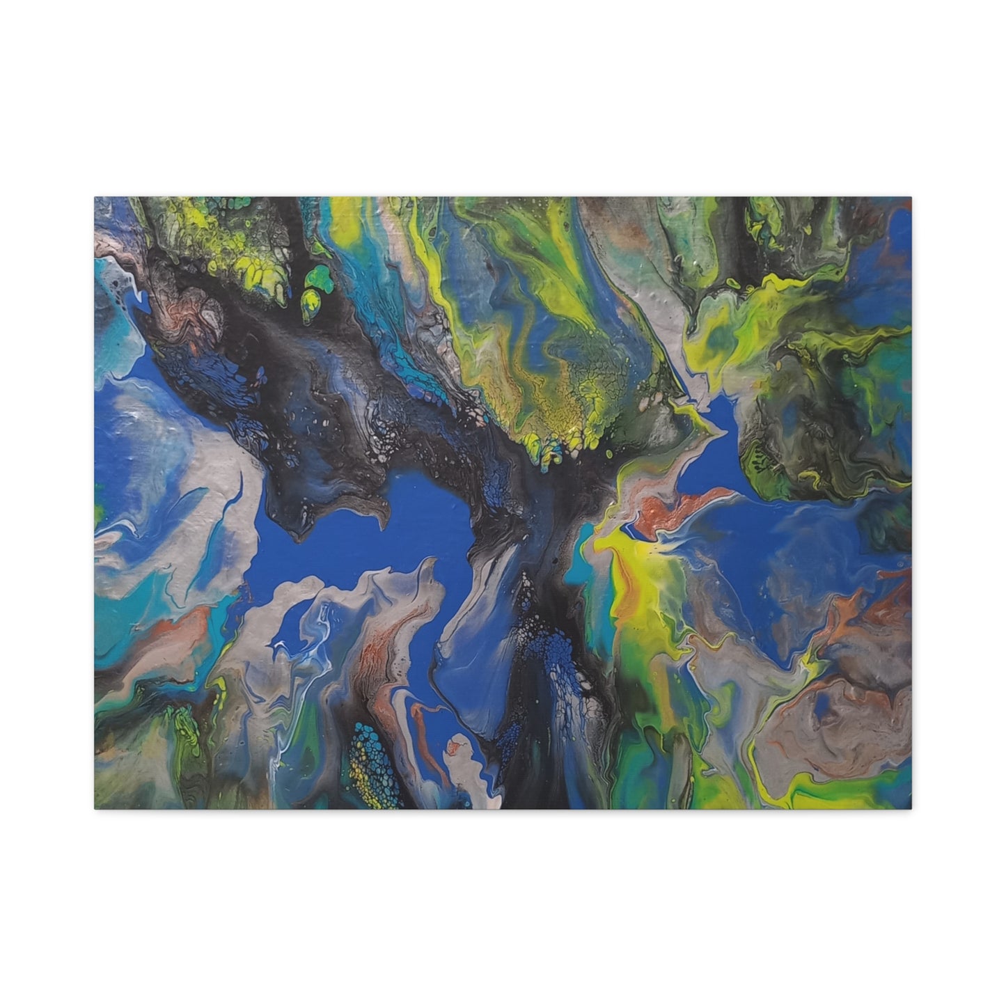 Abstract Ocean Flow Matte Canvas Wall Art, Stretched 1.25"