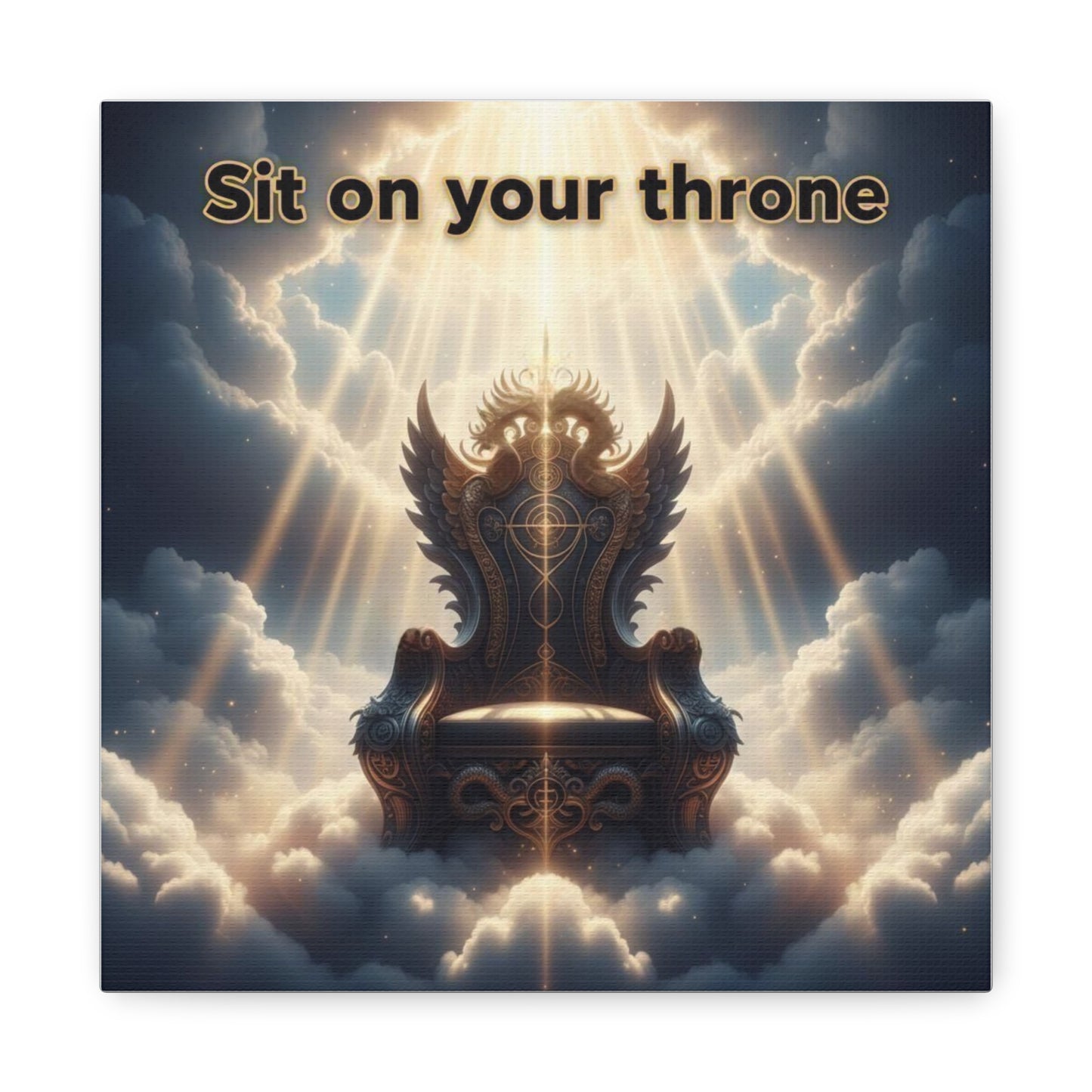 Majestic Canvas Wall Art, Throne Decor, Inspirational Artwork, Home Decor, Spiritual Wall Art. Motivational Wall Art