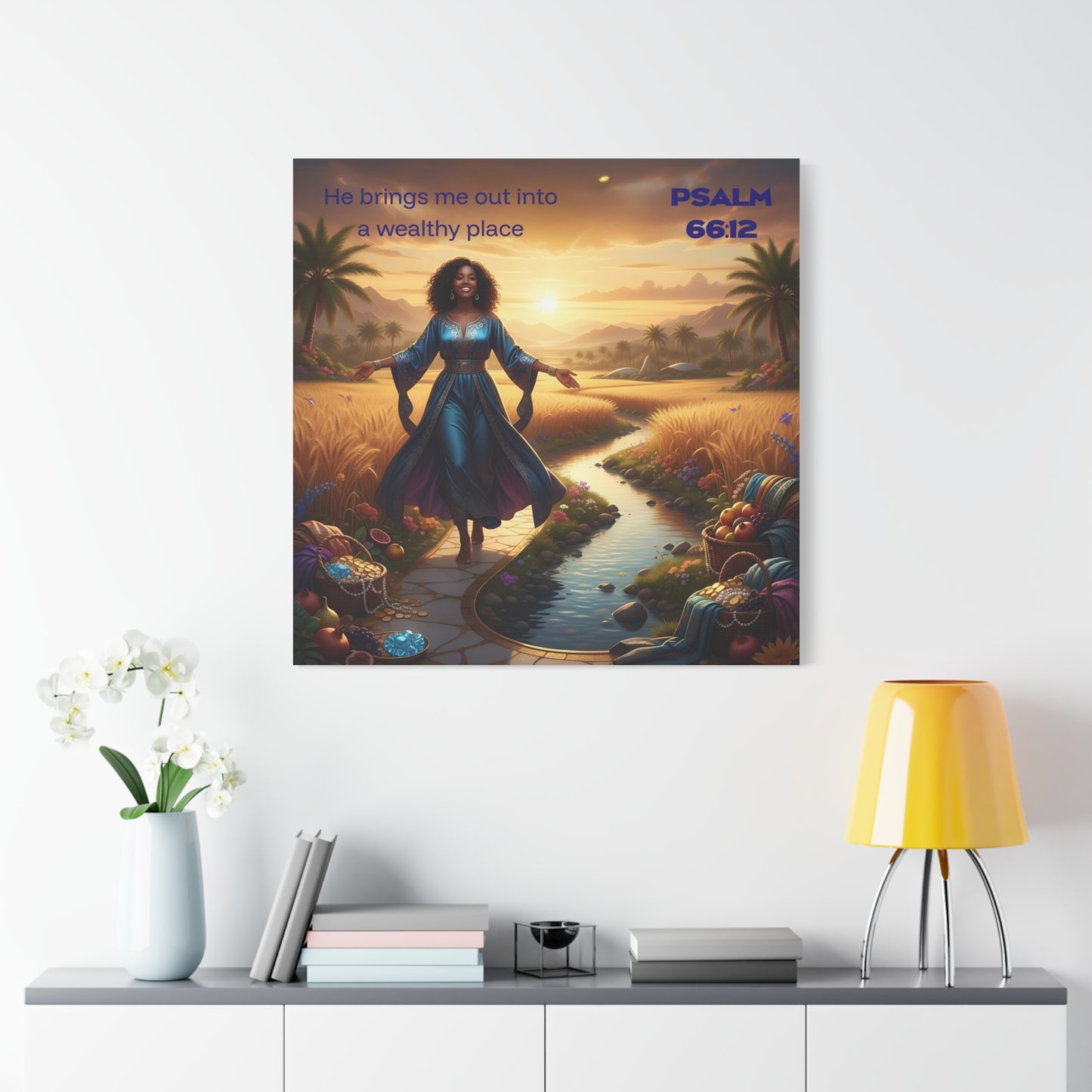 Inspirational Wall Art, Uplifting Wall Art, Religious Decor, Home Blessings, Faith-Based Gift, Psalm 66:12