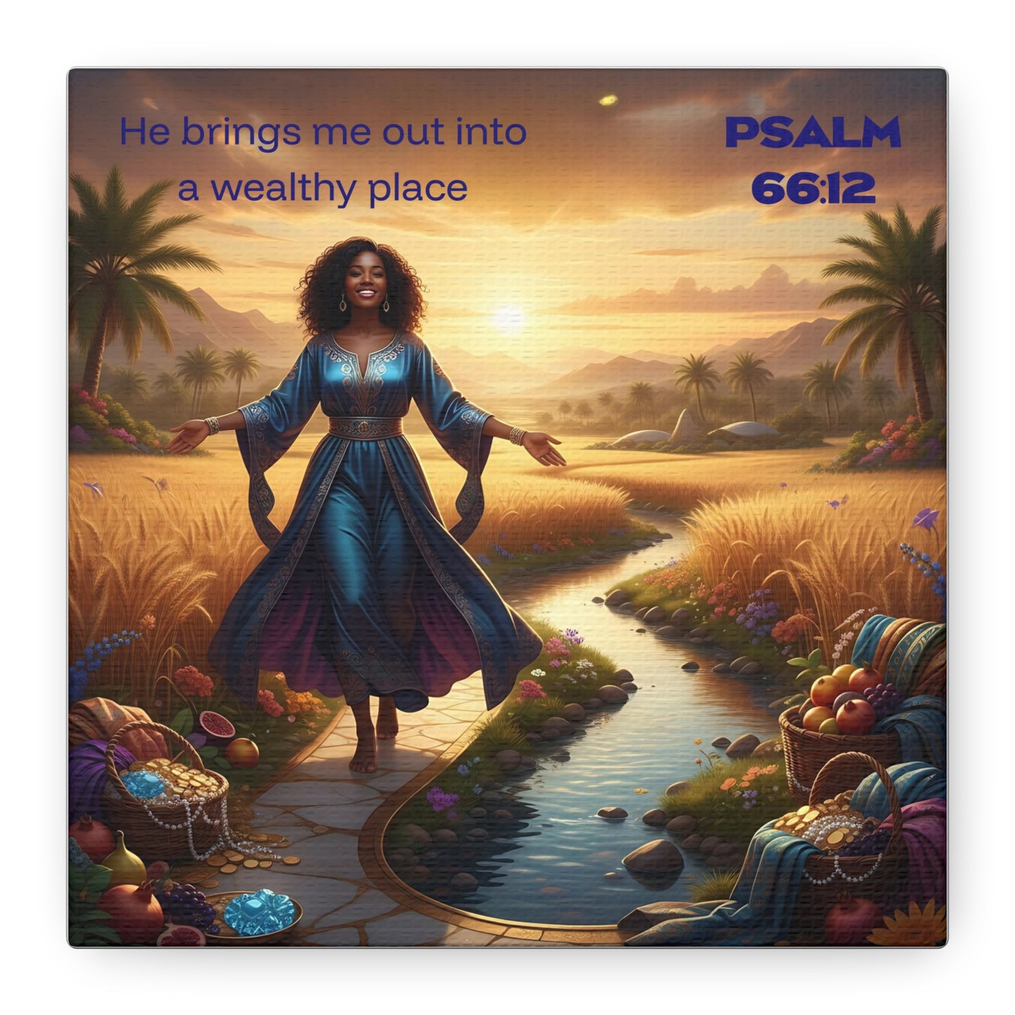 Inspirational Wall Art, Uplifting Wall Art, Religious Decor, Home Blessings, Faith-Based Gift, Psalm 66:12