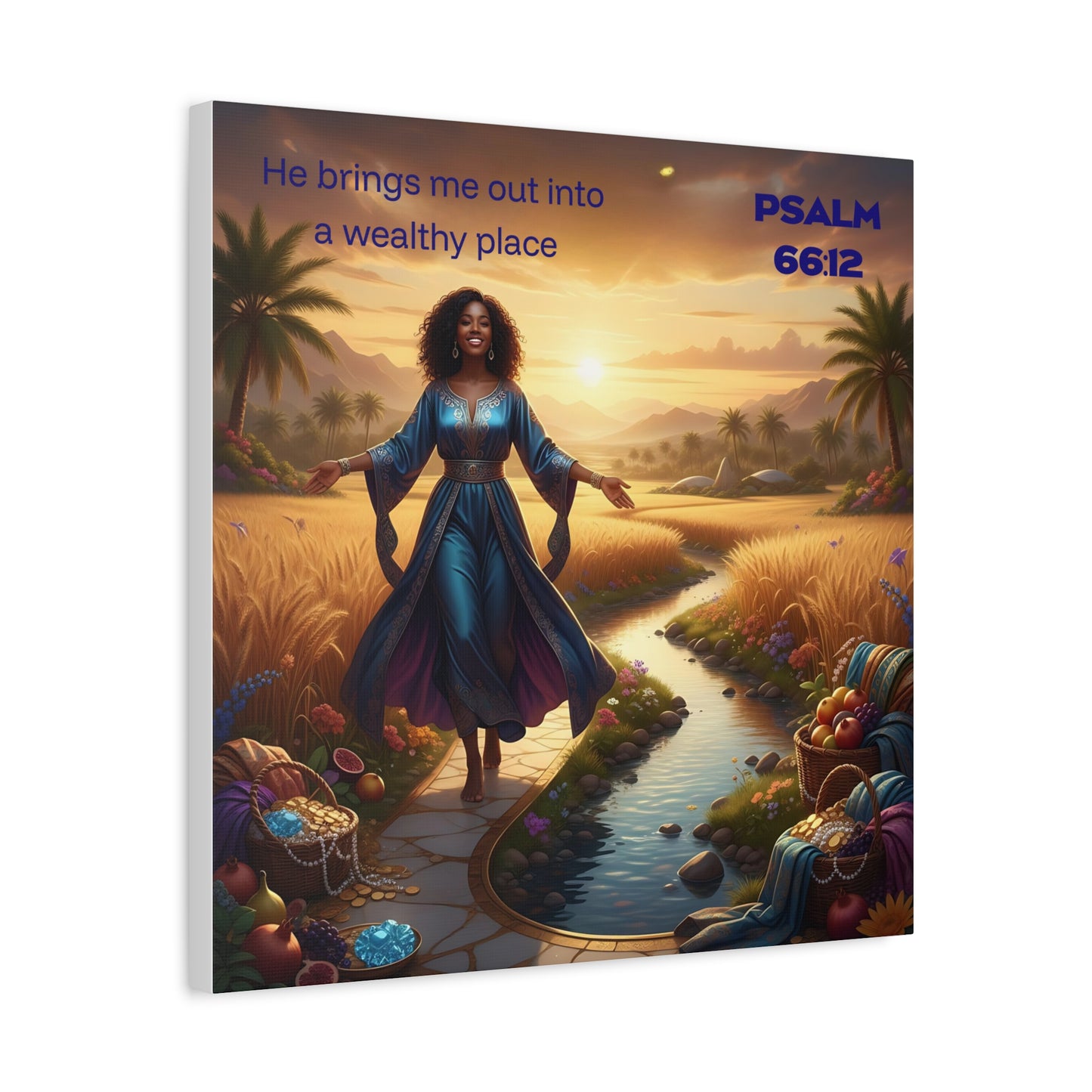 Inspirational Wall Art, Uplifting Wall Art, Religious Decor, Home Blessings, Faith-Based Gift, Psalm 66:12