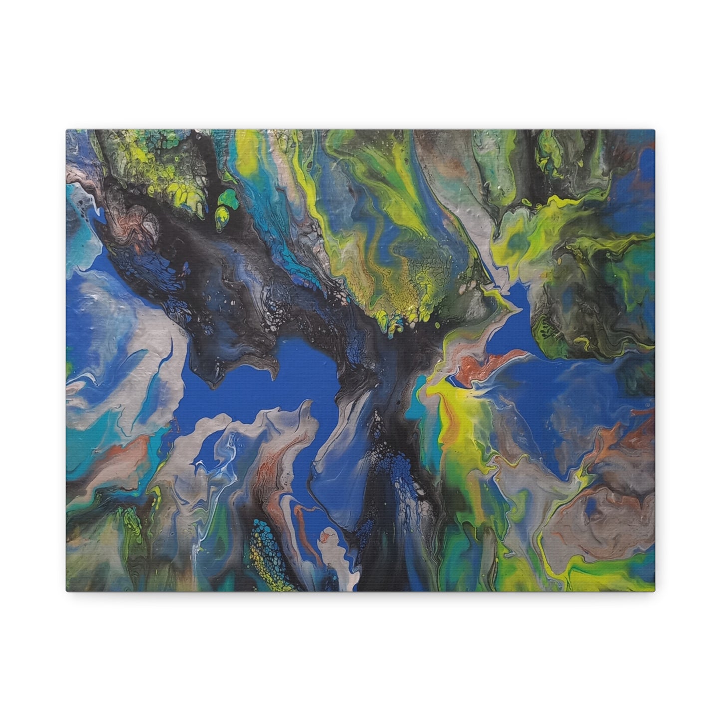 Abstract Ocean Flow Matte Canvas Wall Art, Stretched 1.25"