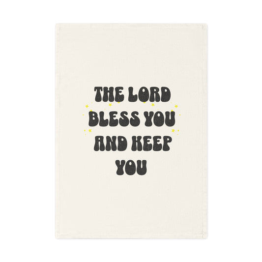 Inspirational Cotton Tea Towel - "The Lord Bless You and Keep You"
