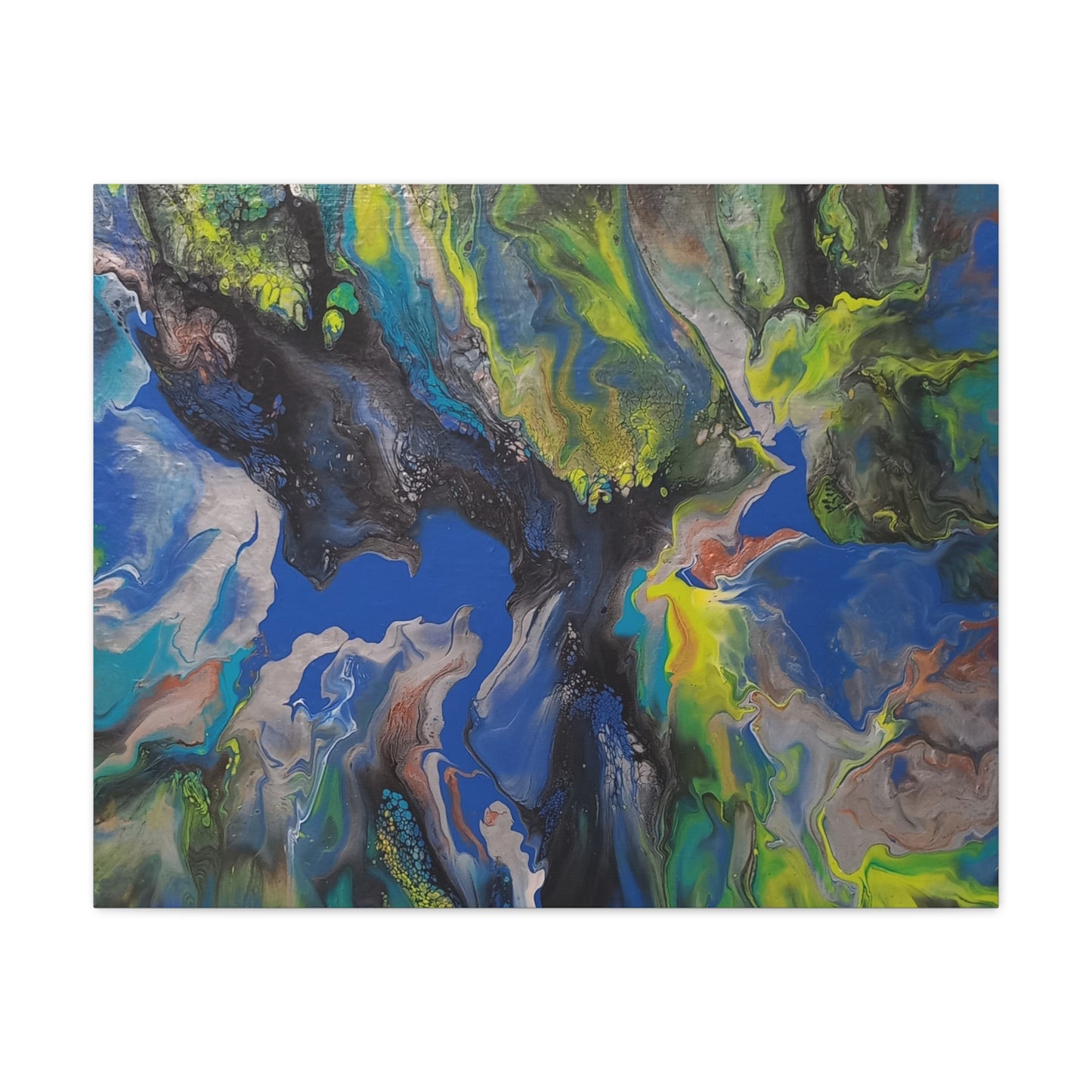 Abstract Ocean Flow Matte Canvas Wall Art, Stretched 1.25"