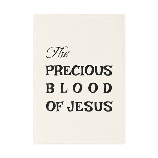 Inspirational Cotton Tea Towel - The Precious Blood of Jesus