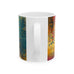 Vibrant Abstract Ceramic Mug - 11oz & 15oz, Perfect for Coffee Lovers