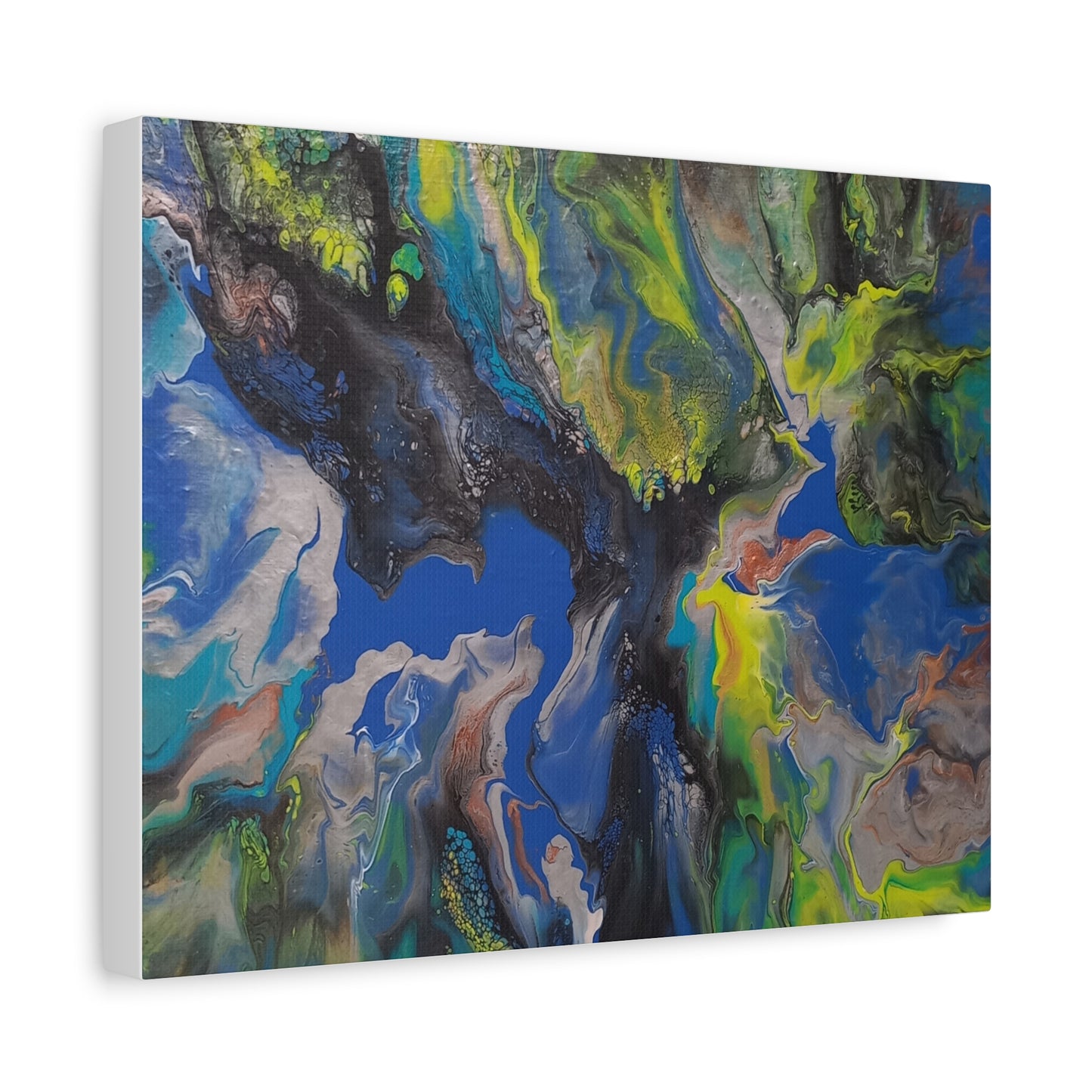 Abstract Ocean Flow Matte Canvas Wall Art, Stretched 1.25"