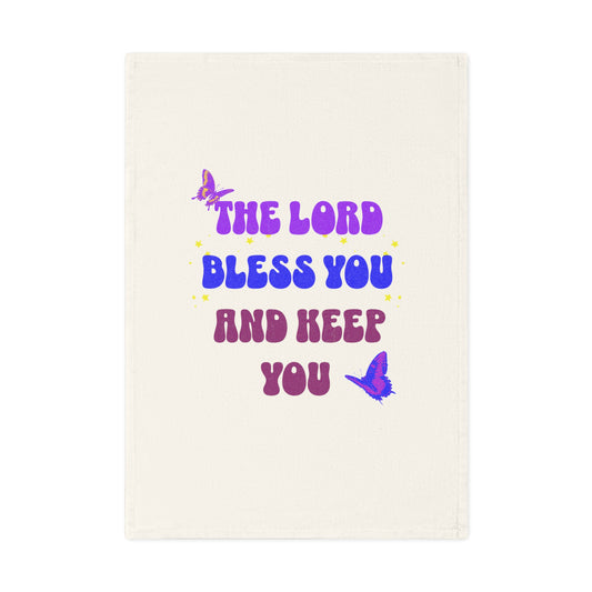 Inspirational Cotton Tea Towel - "The Lord Bless You and Keep You"