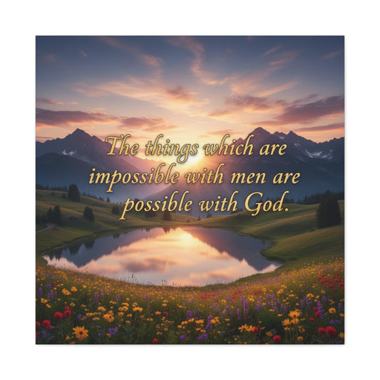 Inspirational Canvas Print, Motivational Wall Art, Nature Decor, Home Office Decor, Gift for God Lovers, Faith Wall Hanging