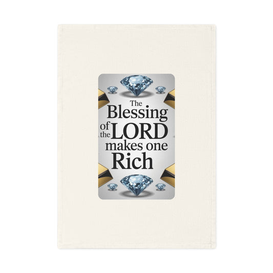 Inspirational 100% Organic Cotton Tea Towel – Faith & Abundance Design