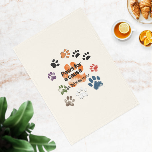 Paw Print Cotton Tea Towel - Perfect for Pet Lovers and Dog Enthusiasts