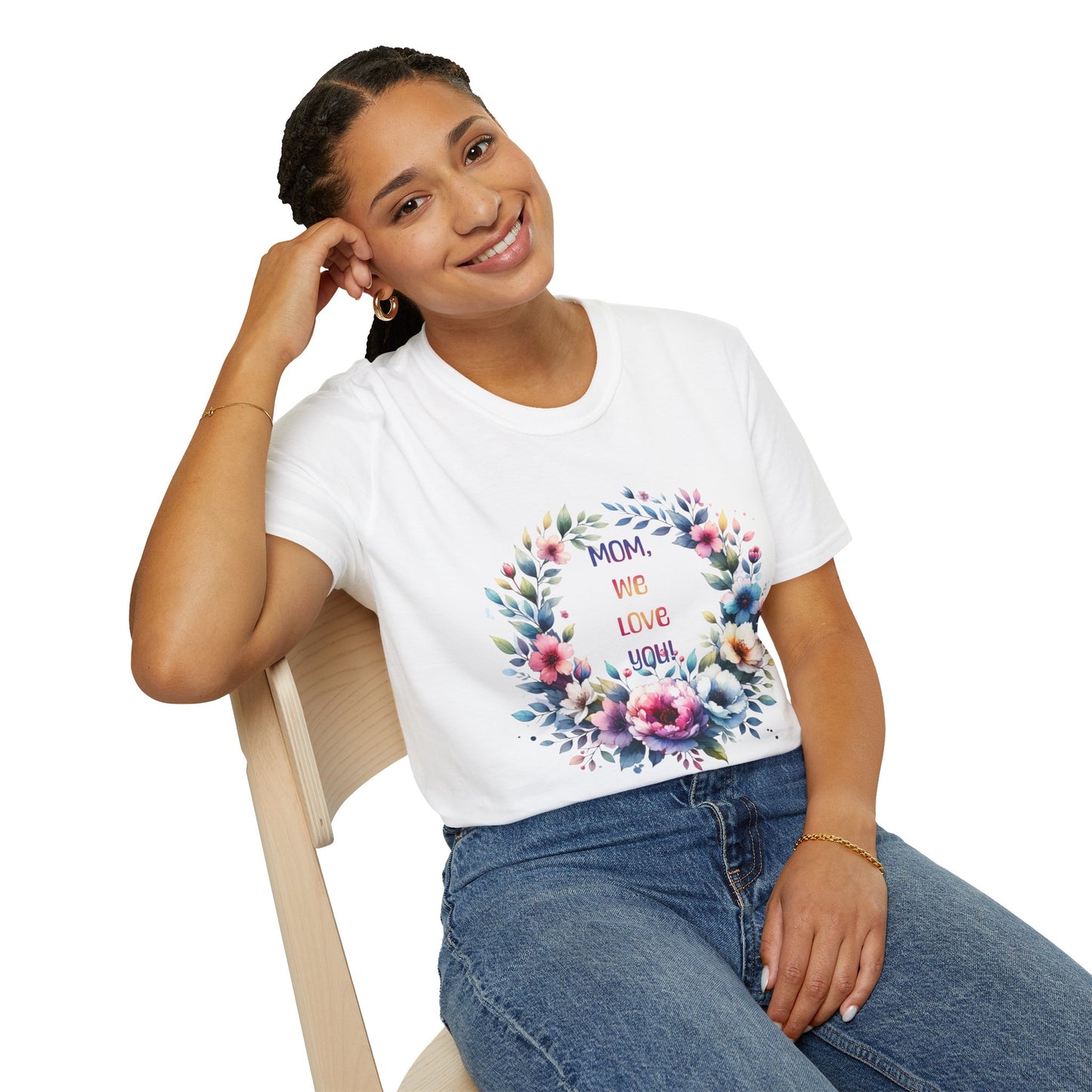 Floral Mom Love T-Shirt | Unisex Softstyle Tee