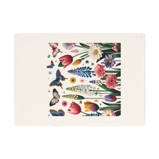 Floral Butterfly Cotton Tea Towel - Perfect for Spring Decor and Gifts