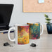 Vibrant Abstract Ceramic Mug - 11oz & 15oz, Perfect for Coffee Lovers