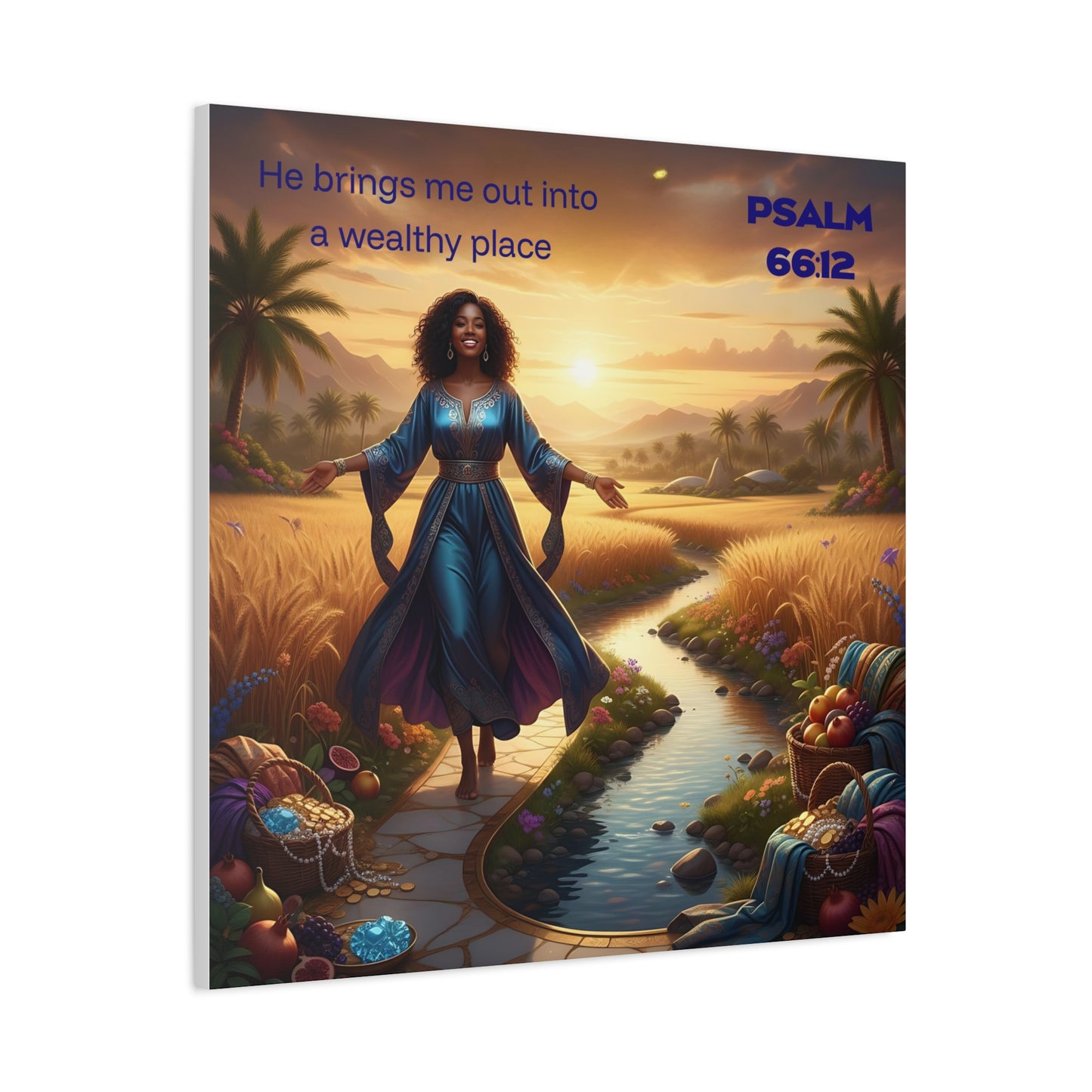 Inspirational Wall Art, Uplifting Wall Art, Religious Decor, Home Blessings, Faith-Based Gift, Psalm 66:12