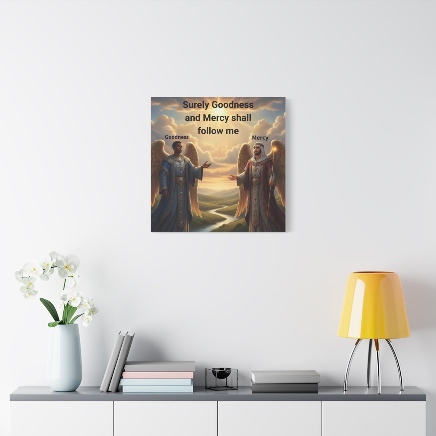 Motivational Wall Art - Inspirational Decor, Home Blessing, Godly Angels Print, Spiritual Gifts, Religious Wall Art
