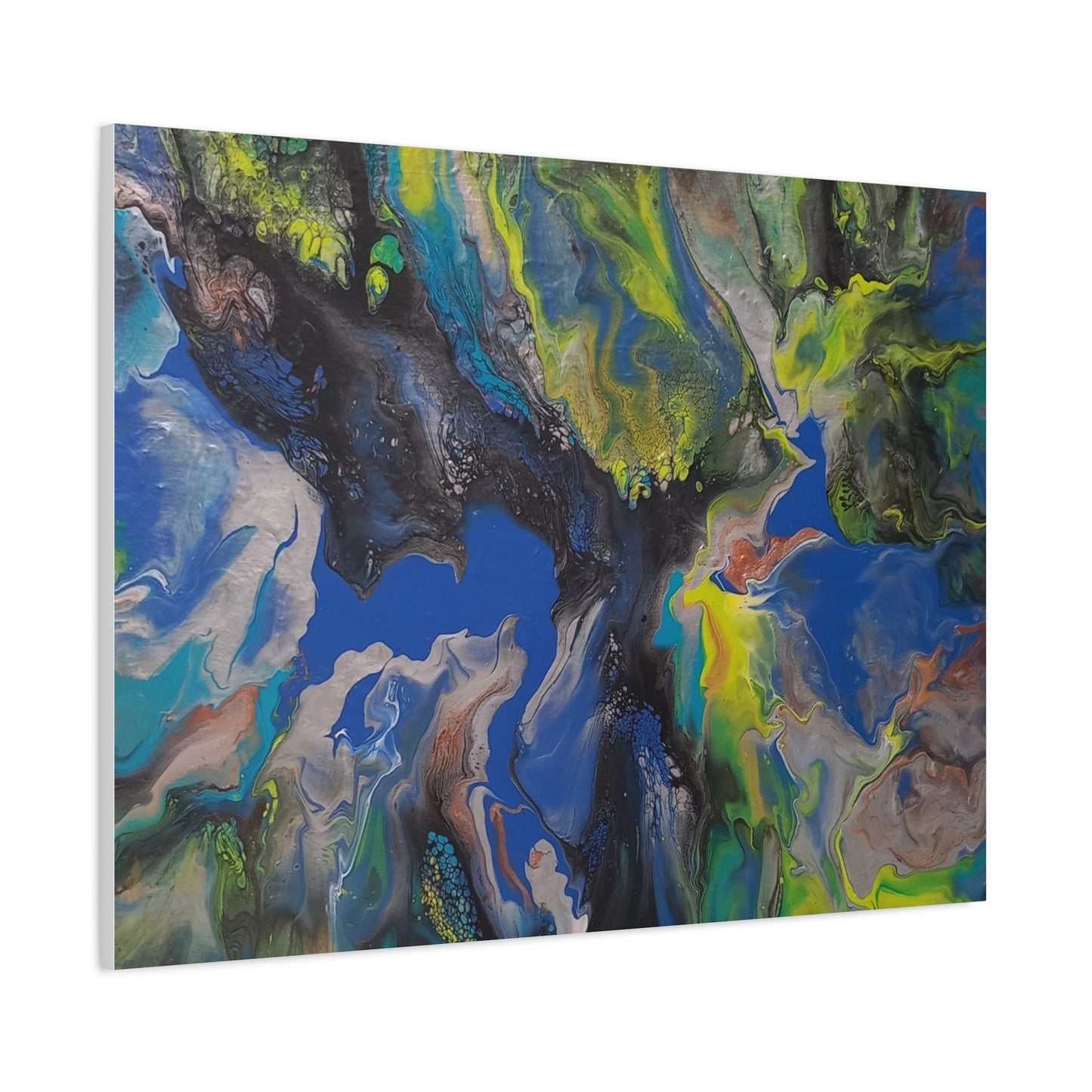 Abstract Ocean Flow Matte Canvas Wall Art, Stretched 1.25"