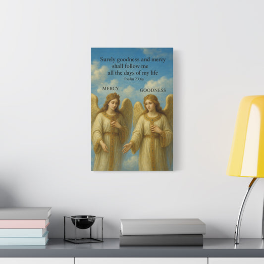 Divine Serenity Canvas Art | Angelic Wall Decor, Spiritual Gift, Home Blessing, Religious Artwork, Inspirational Wall Art