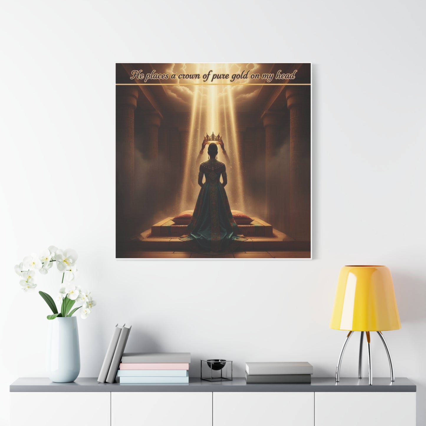Inspirational Wall Art, Motivational Wall Decor, Crown of Gold, Home Decoration, Gift for Her, Spiritual Art