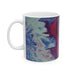 Acrylice pour design - Artistic Abstract Ceramic Mug - Unique Colorful Design (11oz, 15oz)