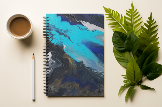 Ocean Wave Spiral Notebook - Ruled Lines for Creative Minds