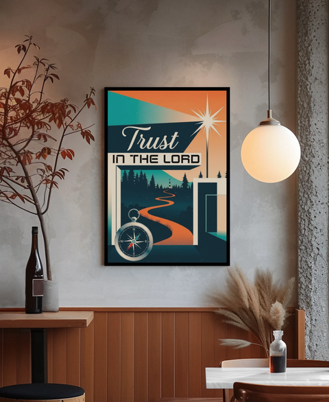 Inspirational Canvas Print: Trust in the Lord, Motivational Wall Art, Home Decor, Faith-Based Gift, Christian Wall Art
