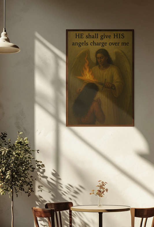 Inspirational Canvas Art Print, Angelic Wall Decor, Faith-Based Home Decor, Gallery-Style Artwork, Religious Wall Art