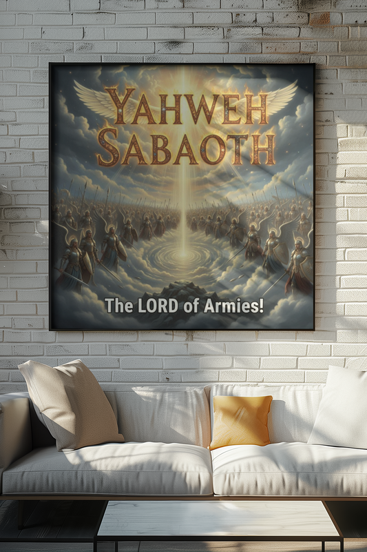 Inspirational Wall Art, Yahweh Sabaoth Canvas Print - Spiritual Home Decor, Religious Gift, Christian Art, Gallery Wrap, Faith Decoration
