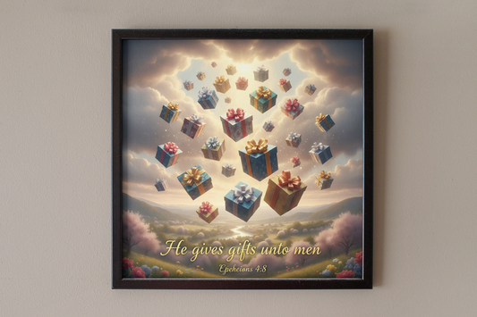 Inspirational Wall Art, Inspirational Canvas Print, Gift for Faith, Ephesians 4:8, Home Decor, Religious Decor, Christian Gifts, Motivational Art