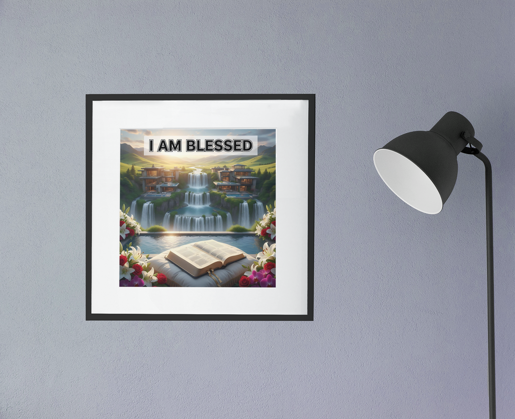 Blessed Canvas Wall Art, Inspirational Wall Art, Gift for Faith Lovers, Christian Wall Art, Positive Vibes Decor, Spiritual Wall Art