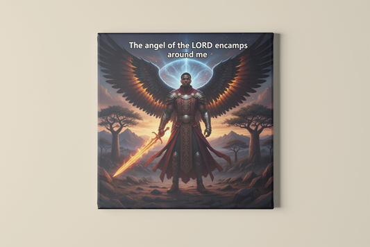 Inspirational Canvas Art, Motivational Wall Art, Angel Artwork, Home Office Decor, Religious Gift, Faith-Based Wall Art