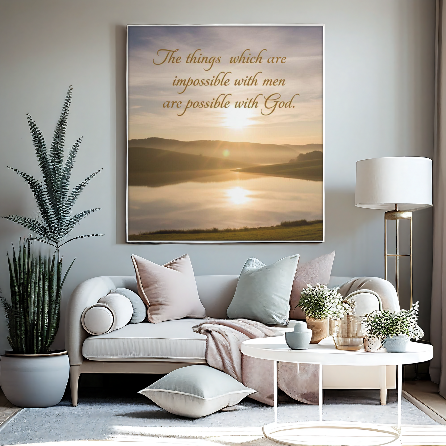 Inspirational Canvas Art Print, Stretched Wall Decor, Positive Quote Home Decor, Faith-Based Gift, Motivational Wall Art