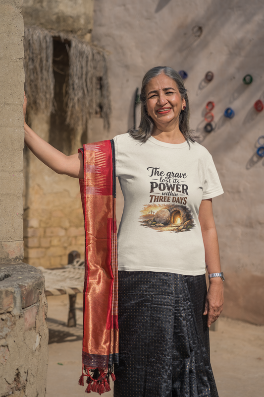 Christian Easter T-Shirt — “The Grave Lost Its Power Within Three Days” Resurrection Tee