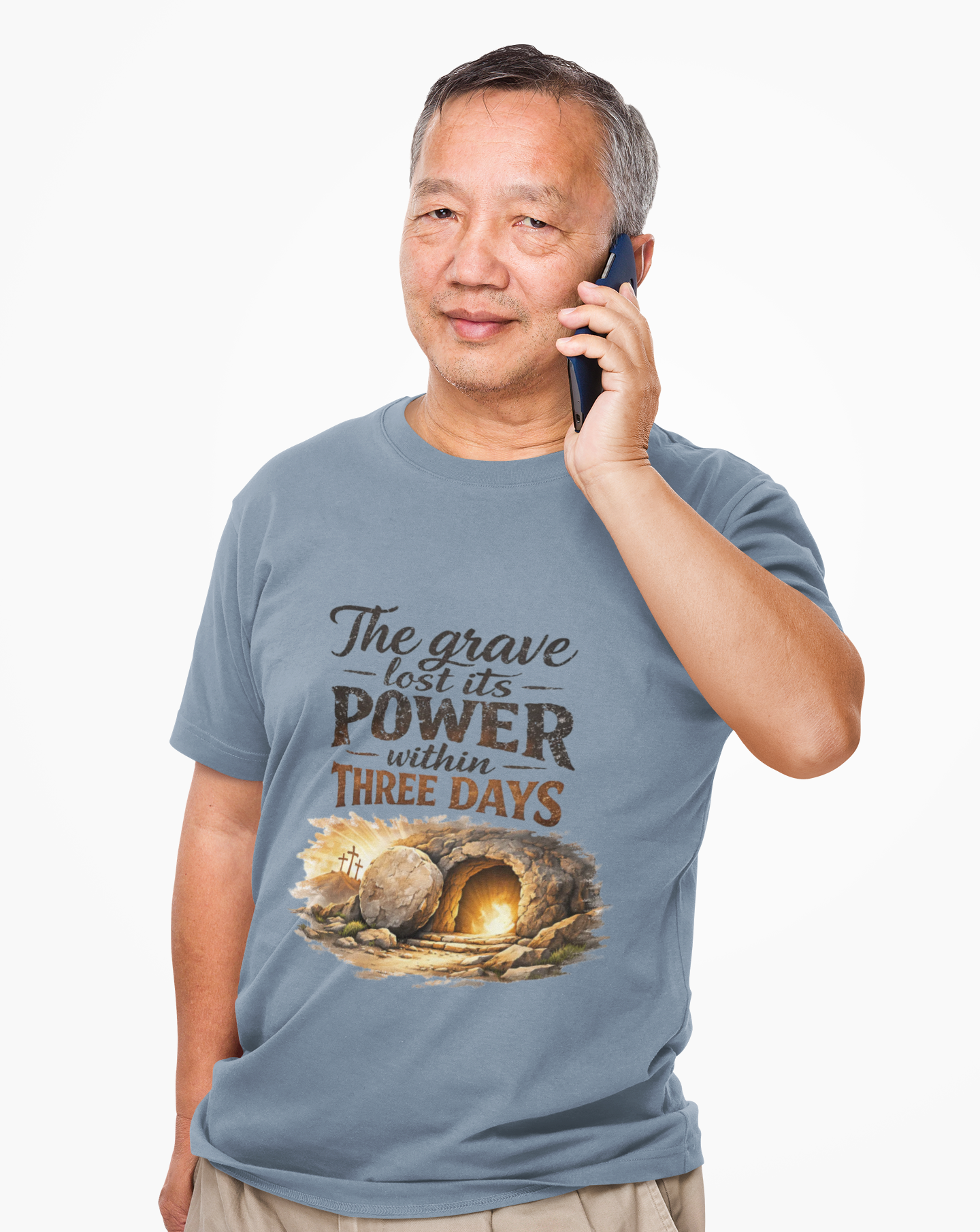 Christian Easter T-Shirt — “The Grave Lost Its Power Within Three Days” Resurrection Tee