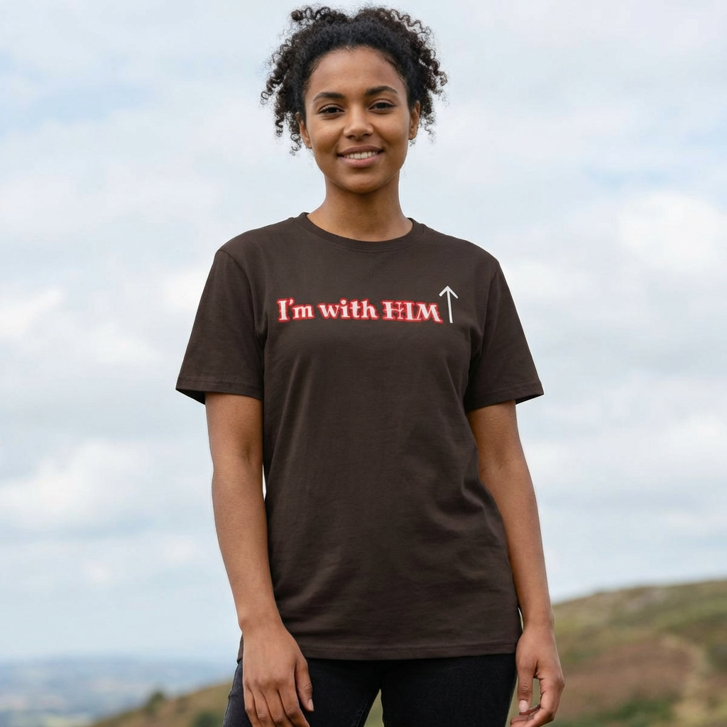 I'm With Him T-Shirt –  Arrow Poinnting upward Graphic Tee