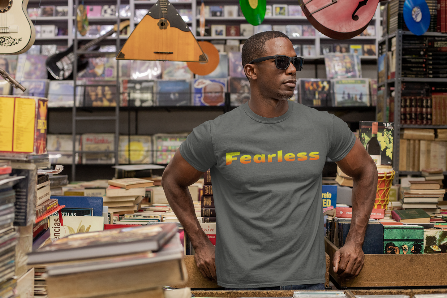 Fearless Graphic T-Shirt — Bold Gradient Text Tee