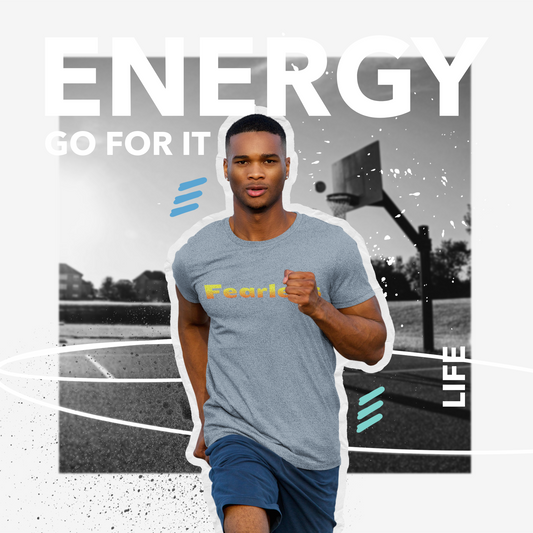 Fearless Graphic T-Shirt — Bold Gradient Text Tee