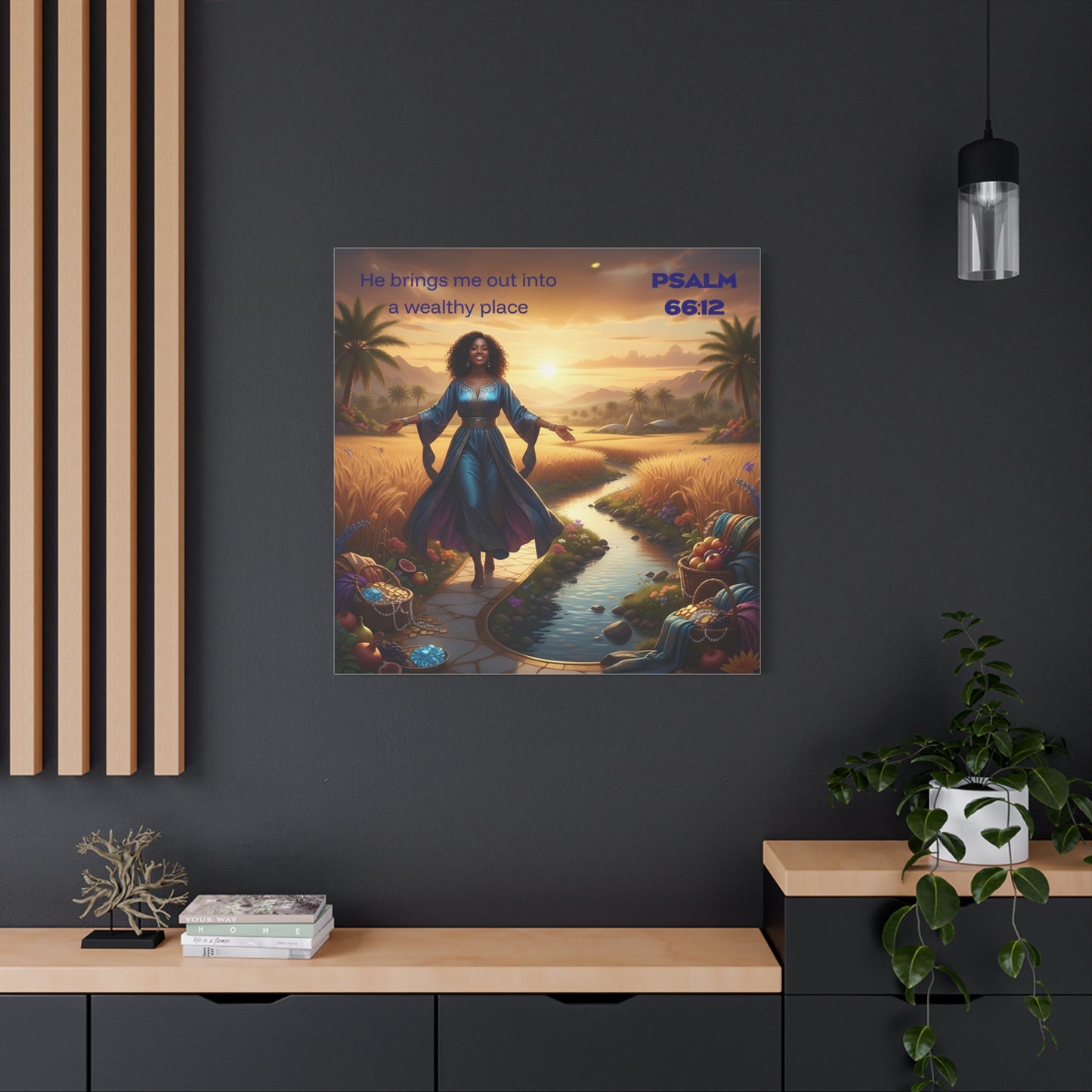 Inspirational Wall Art, Uplifting Wall Art, Religious Decor, Home Blessings, Faith-Based Gift, Psalm 66:12
