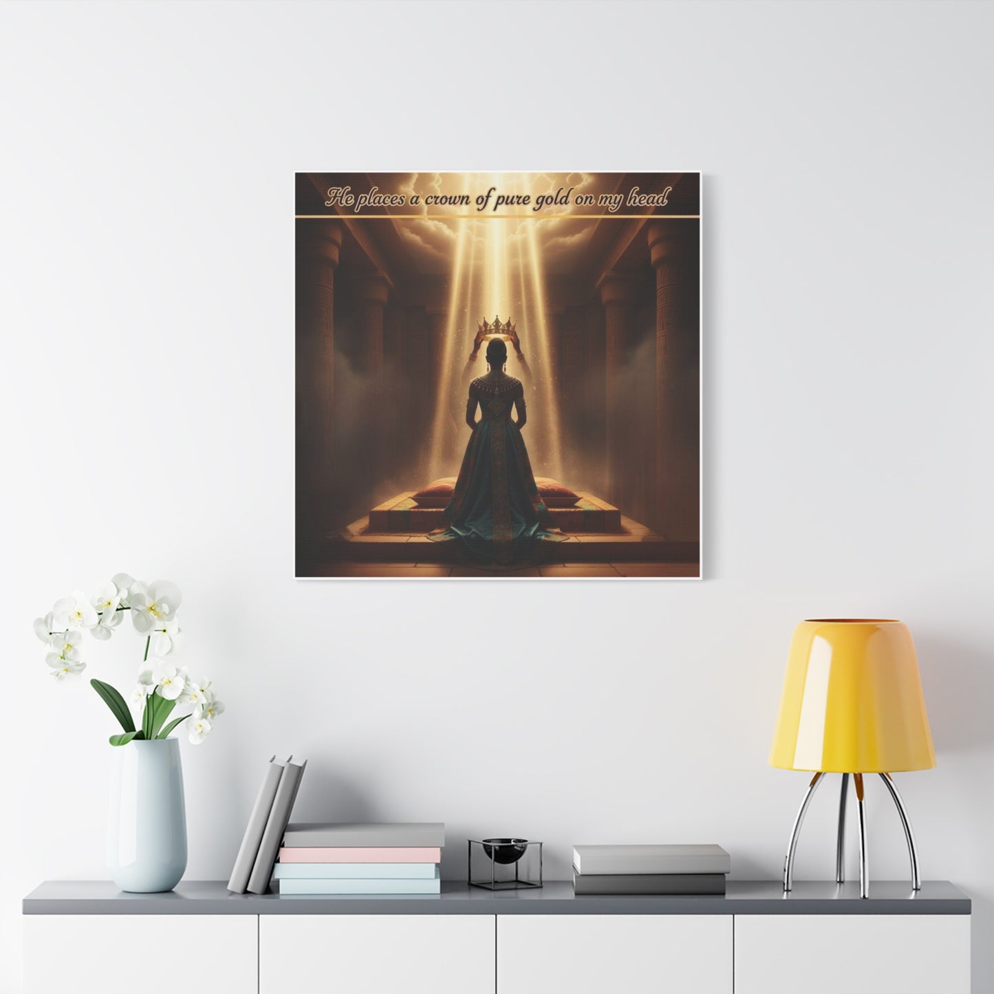 Inspirational Wall Art, Motivational Wall Decor, Crown of Gold, Home Decoration, Gift for Her, Spiritual Art