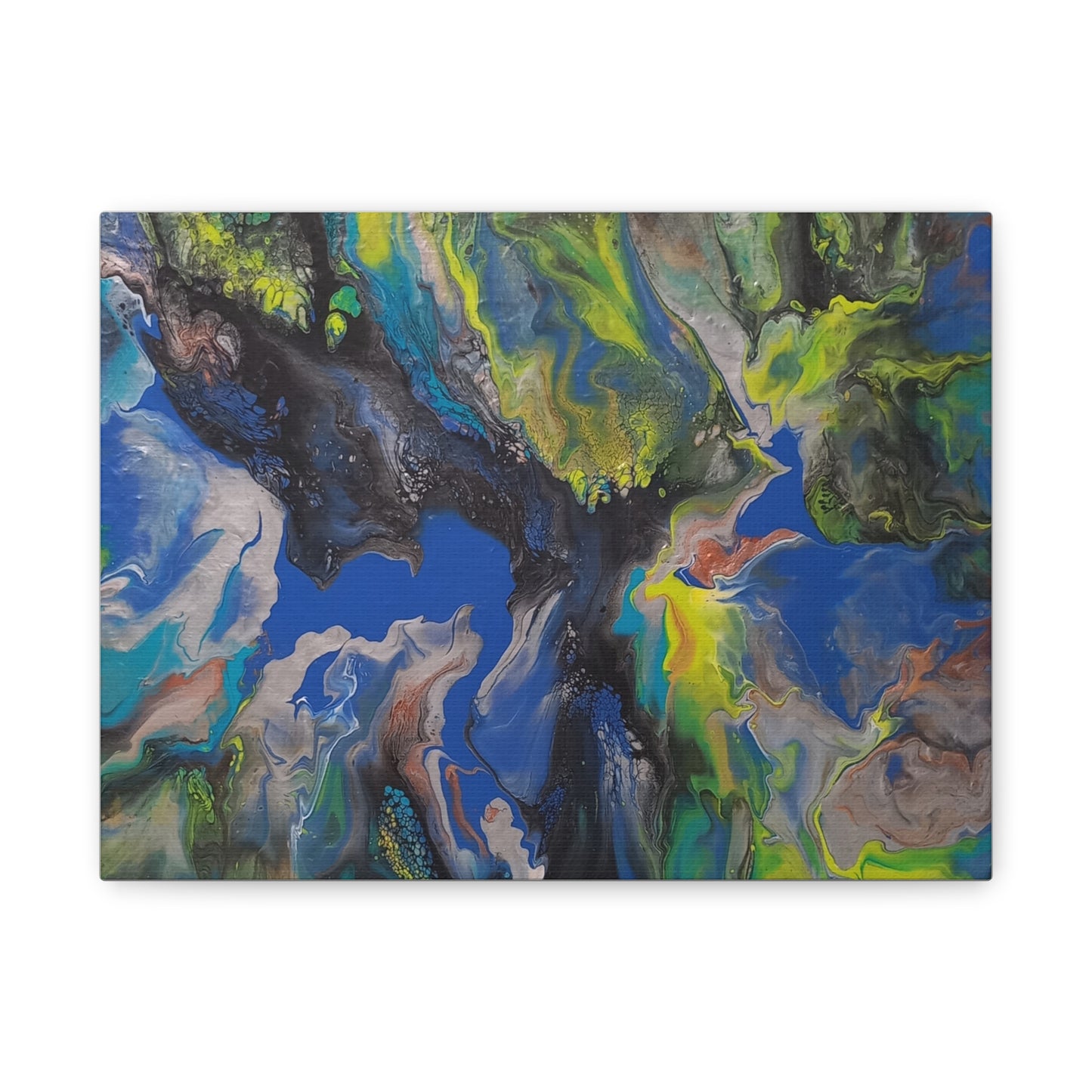 Abstract Ocean Flow Matte Canvas Wall Art, Stretched 1.25"