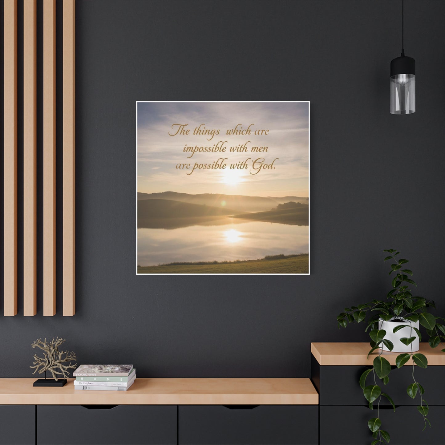 Inspirational Canvas Art Print, Stretched Wall Decor, Positive Quote Home Decor, Faith-Based Gift, Motivational Wall Art