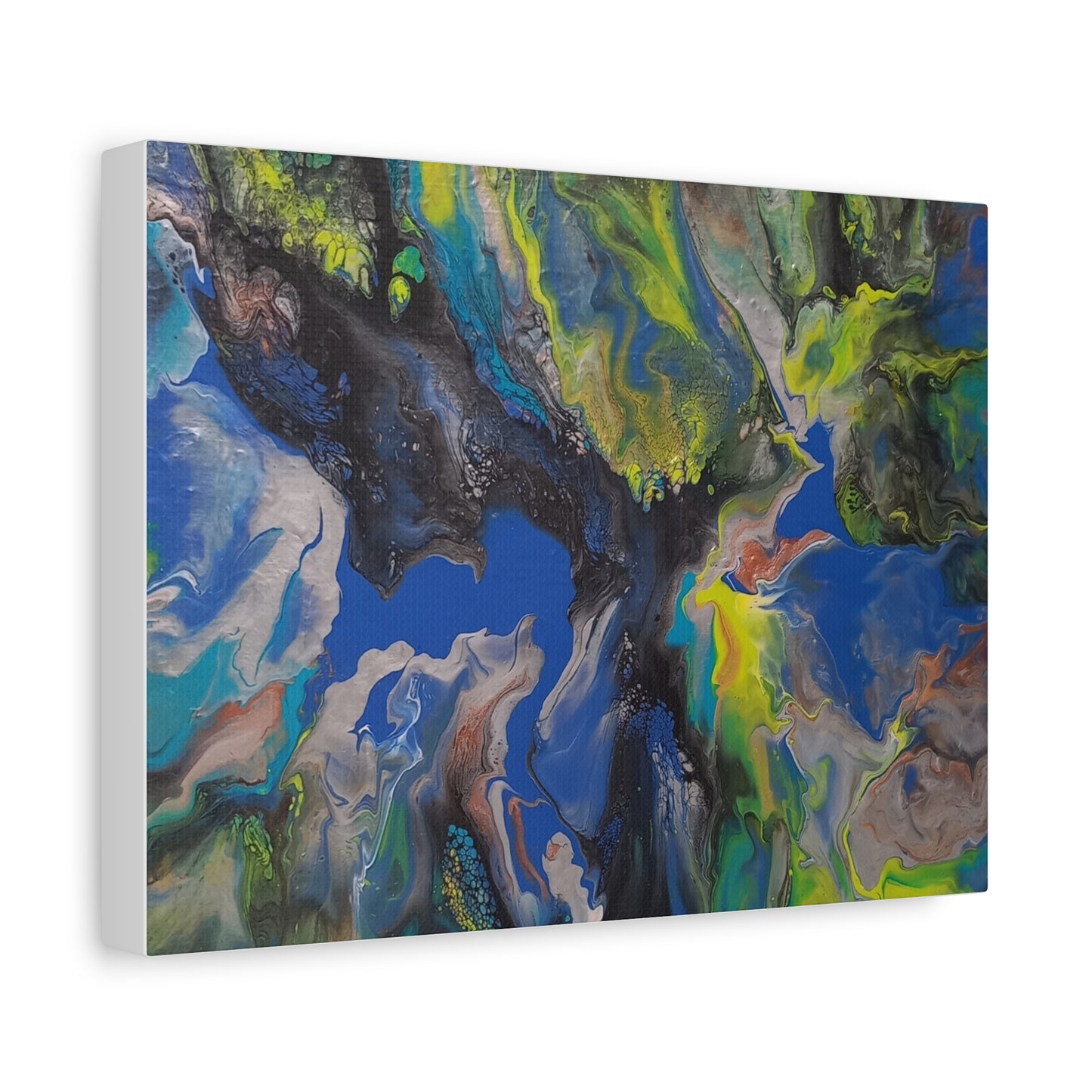 Abstract Ocean Flow Matte Canvas Wall Art, Stretched 1.25"