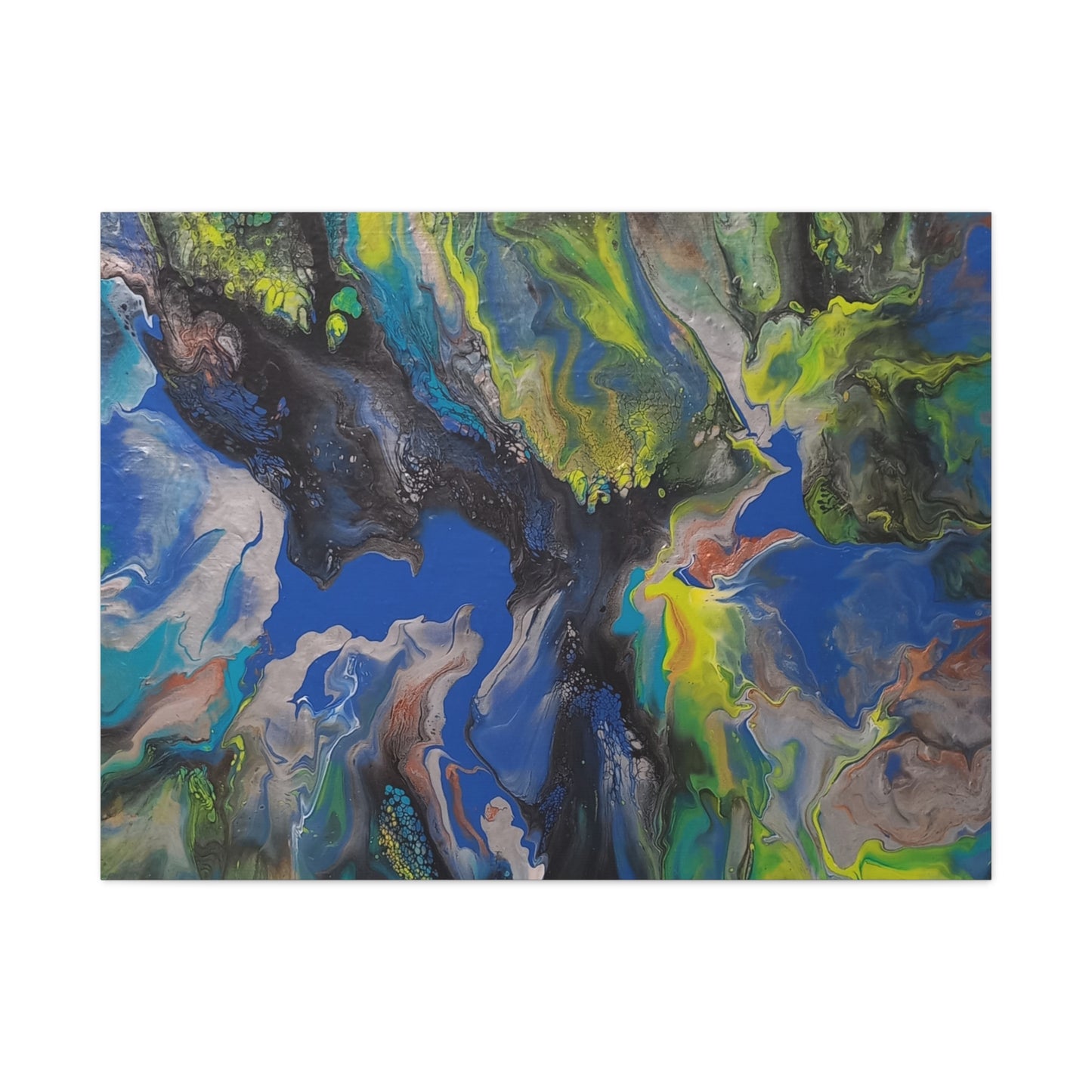 Abstract Ocean Flow Matte Canvas Wall Art, Stretched 1.25"