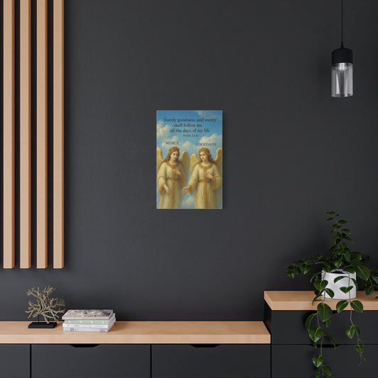 Divine Serenity Canvas Art | Angelic Wall Decor, Spiritual Gift, Home Blessing, Religious Artwork, Inspirational Wall Art