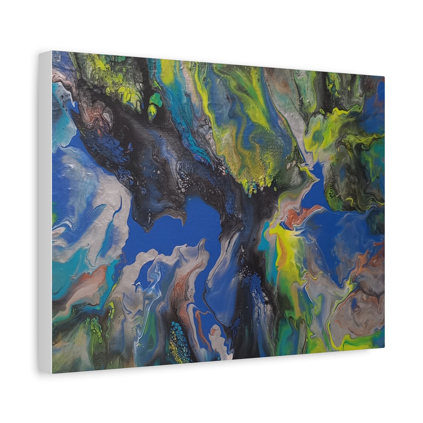 Abstract Ocean Flow Matte Canvas Wall Art, Stretched 1.25"