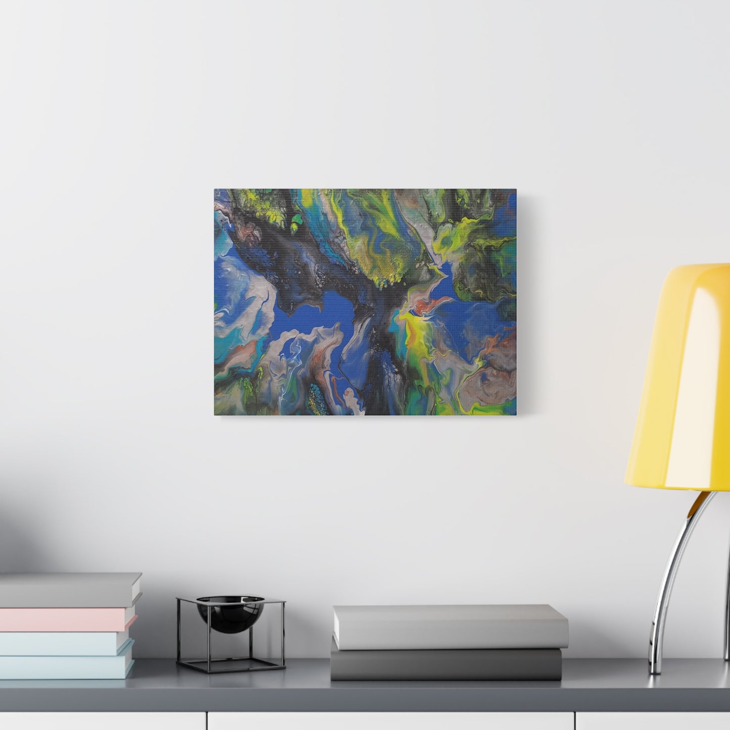 Abstract Ocean Flow Matte Canvas Wall Art, Stretched 1.25"