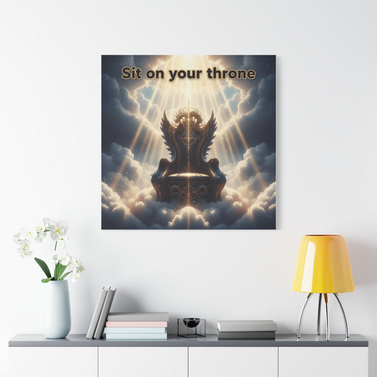 Majestic Canvas Wall Art, Throne Decor, Inspirational Artwork, Home Decor, Spiritual Wall Art. Motivational Wall Art