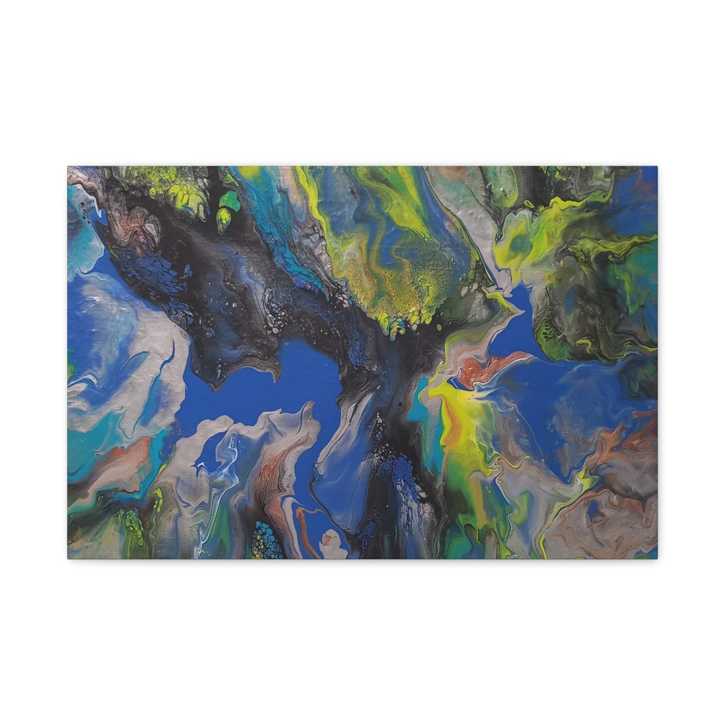 Abstract Ocean Flow Matte Canvas Wall Art, Stretched 1.25"