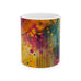 Vibrant Abstract Ceramic Mug - 11oz & 15oz, Perfect for Coffee Lovers
