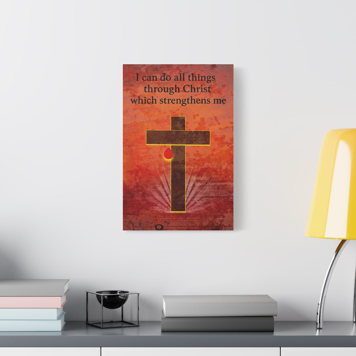 Inspirational Wall Art, Christian Home Decor, Rustic Matte Canvas, Religious Gift for Faith Lovers, Motivational Artwork